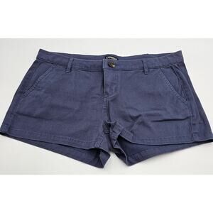 Express Women's Size 4 Blue Shortie Low Rise Chino Shorts